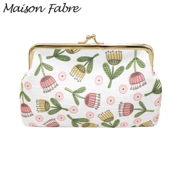 

Maison Fabre Bag ladies Vintage wallet women Floral print coin purse card holder clutch women wallet Chain purses and handbags