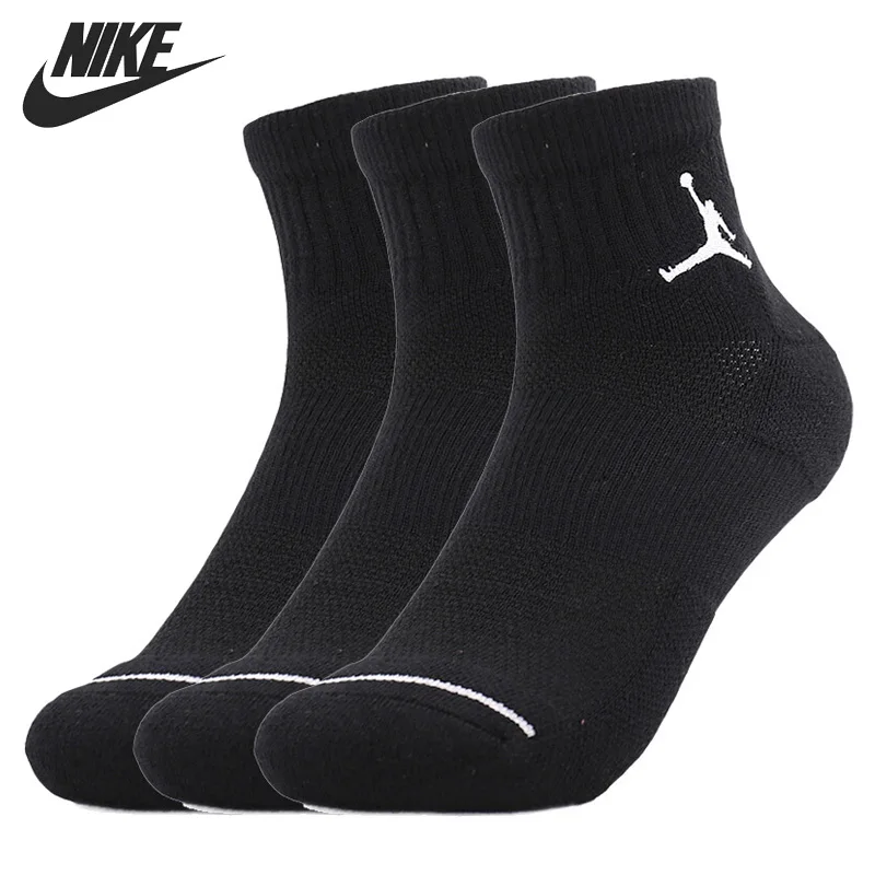 Original New Arrival NIKE QTR 3PPK Unisex Sports Socks( 3 Pairs