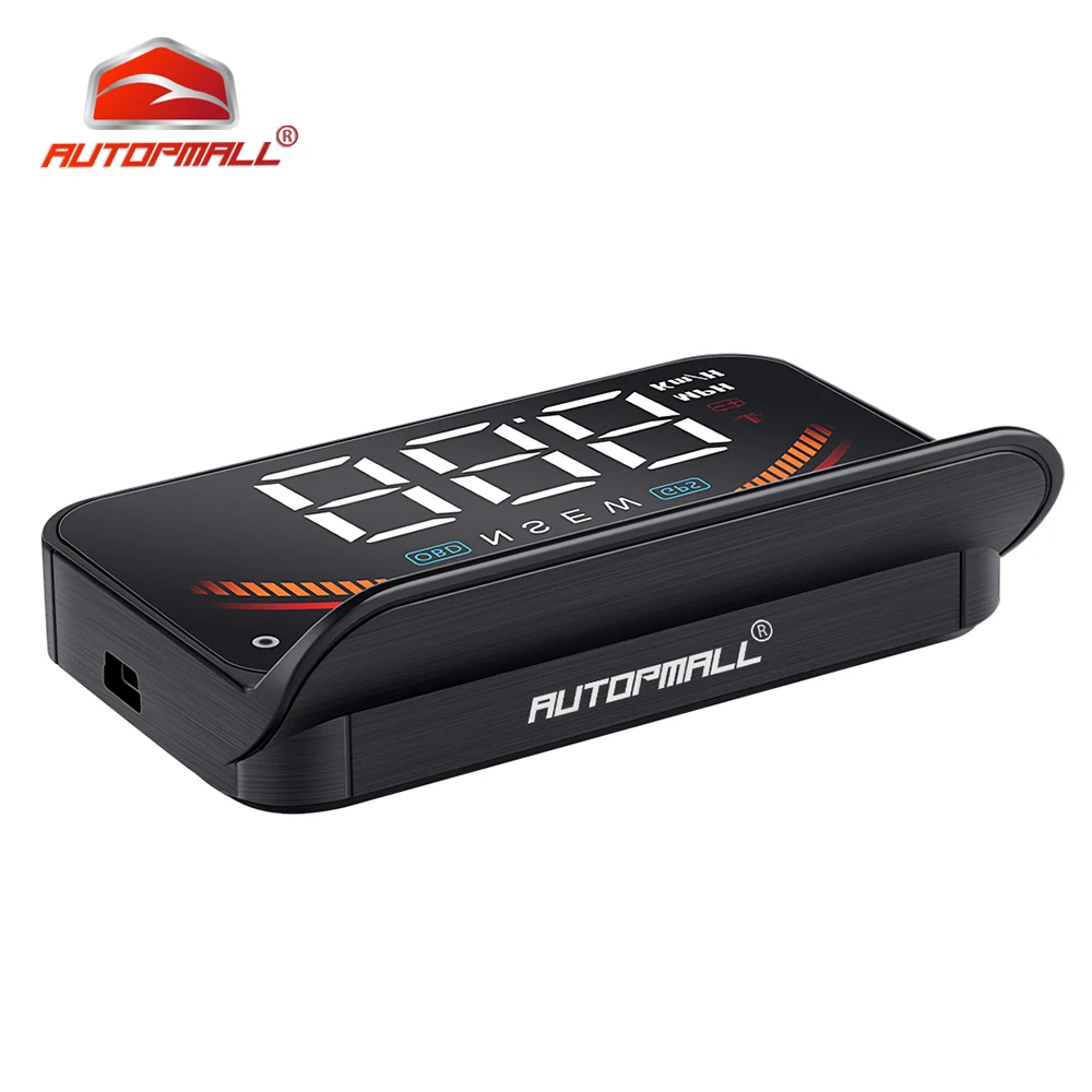 Pаспродажа Hud Дисплей автомобиля HUD Дисплей на голову font b gps b font Спидометр превышение скорости напряжения font b gps b font + OBD 2 компьютера автомобильный проектор лобовое сте...