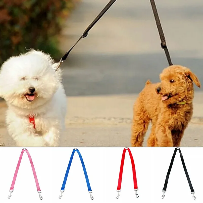 Pet Supplies Traction Rope Dogs Pull Two headed Dog Leads Nylon Walking