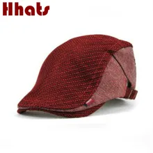 Который в душе мужской газетчик восьмиугольная кепка летняя мужская повседневная красная плоский Плющ Кепка для пожилых мужчин Модный классический береты плоский козырек солнцезащитной кепки
