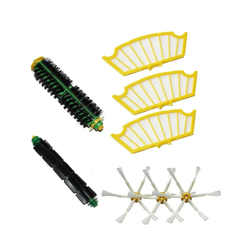 

8pcs Bristle Flexible Beater Brush 6-armed Side Brush hepa filter For iRobot Roomba 560 510 570 500 Series Vacuum Cleaner parts