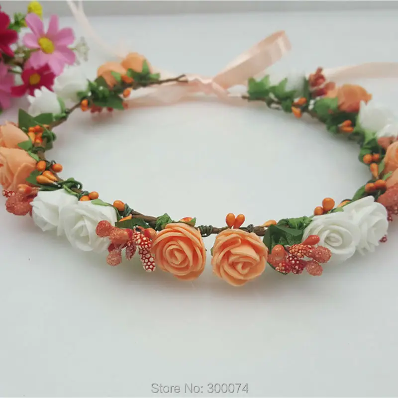 Orange flower wreath