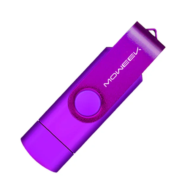 Moweek USB флешка cle usb 2,0 stick 6 4G otg Флеш накопитель смартфон флешки 4G 8 г 16 г 32 г 128 г устройств хранения для подарка - Цвет: Purple