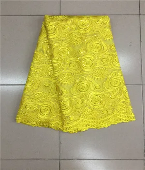 

New disign pink mesh lace fabric High Quality high quality french net lace fabric african thread guipure lace fabric 16.80