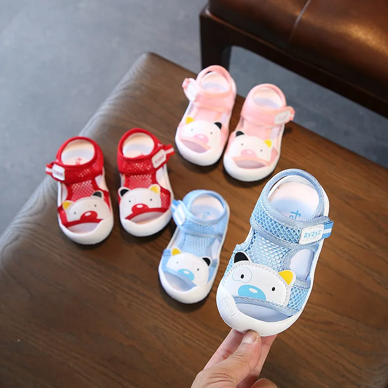 

2019 summer newborn sandals boys and girls beach shoes first walk soft baby sports shoes breathable non-slip infant sneakers
