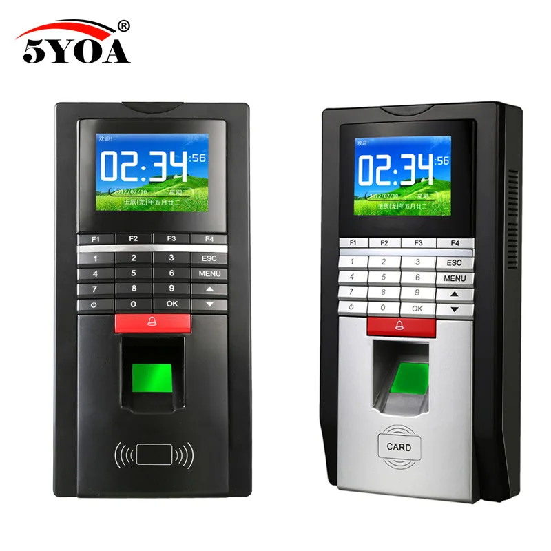 

5YOA Fingerprint Password Key Lock Access Control Machine Biometric Electronic Door Lock RFID Reader Scanner System