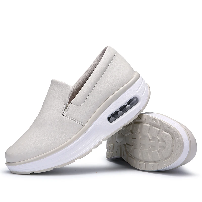 Летняя повседневная женская обувь на плоской платформе однотонные слипоны zapatos
