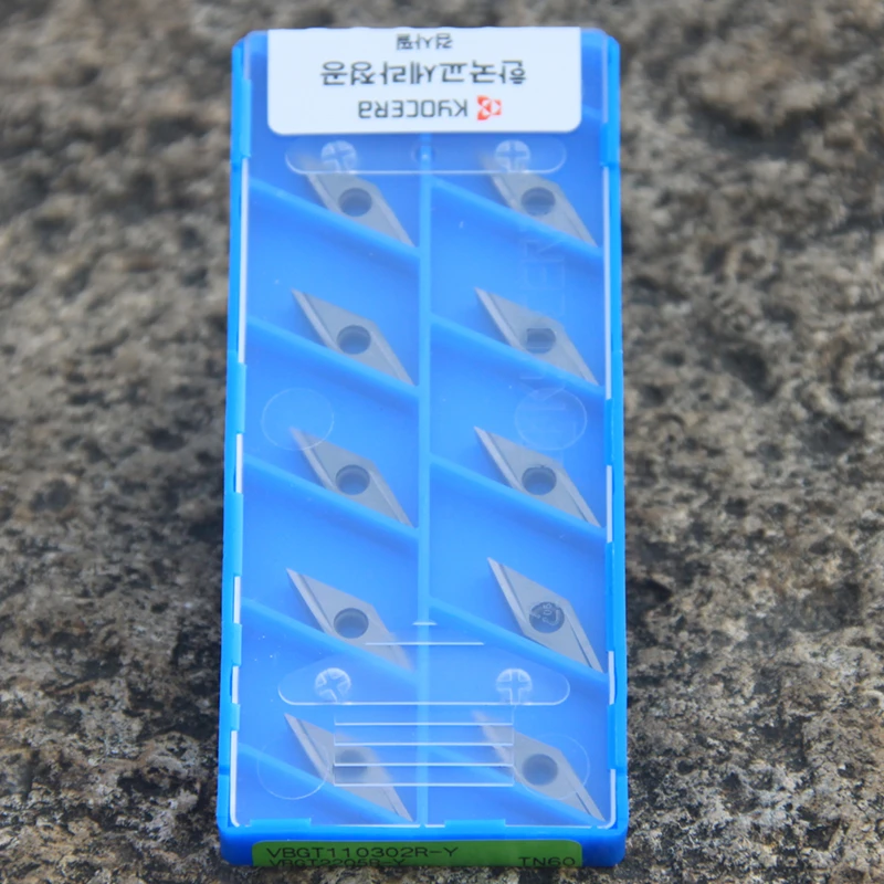 

10pcs VBGT110302L VBGT110302R Y TN60 Kyocera carbide inserts turning tool of cnc lathe cutter high quality