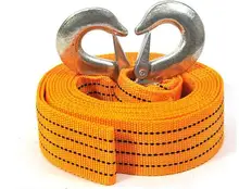High quality! 2016 hot sale 4M 5Tons Tow Cable Tow Strap Towing Rope with Hooks for Heavy Duty Car Emergency