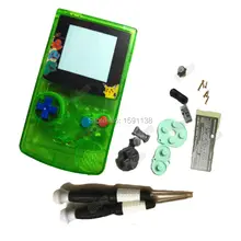 Новая версия корпуса для прозрачной зеленой игровой консоли Nintendo dogbc заменить для GameboyColor корпус w/новые цветные кнопки для объектива