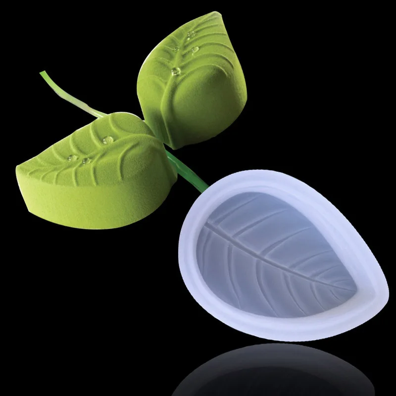 Leaf Leaves Chocolate Silicone Mold Mousse Fondant Ice Cube Mould Pudding Pastry Candy Soap Molds Baking Cake Decoration Tools