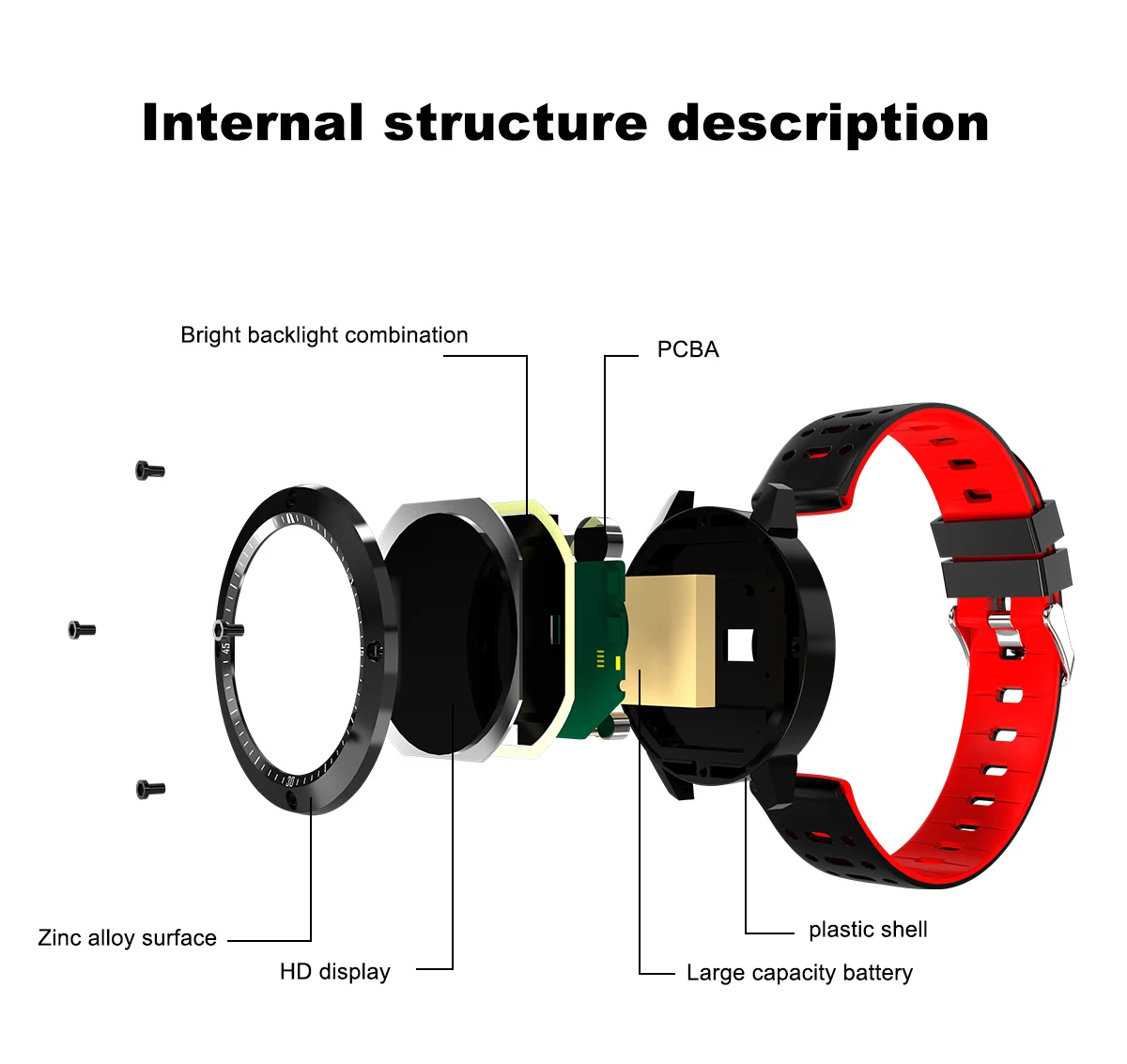 Смарт-часы TimeOwner CF58 IP67, водонепроницаемые, из закаленного стекла, фитнес-трекер, пульсометр, спортивный смарт-браслет