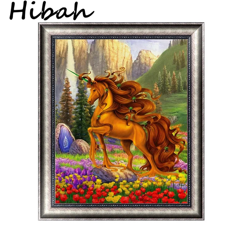 

5D Round Diamond Painting Animal Unicorn Cross Stitch Kit Embroidery Diy Mosaic Paste Picture Home Decor Crafts