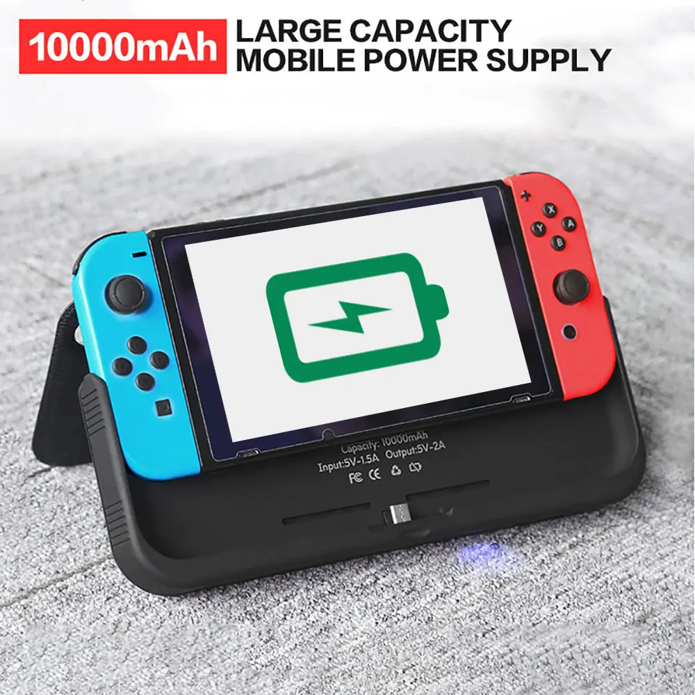 Чехол для зарядки аккумуляторов kingd Switch NS 10000 мАч с зажимом задней части