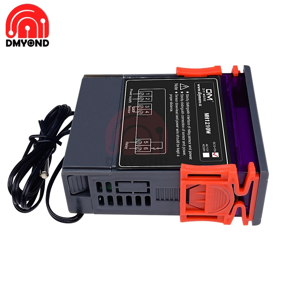 MH1210W AC-DC 12V 110V 220V 10A цифровой термостат регулятор температуры контроллер термометра контроль нагрева охлаждения