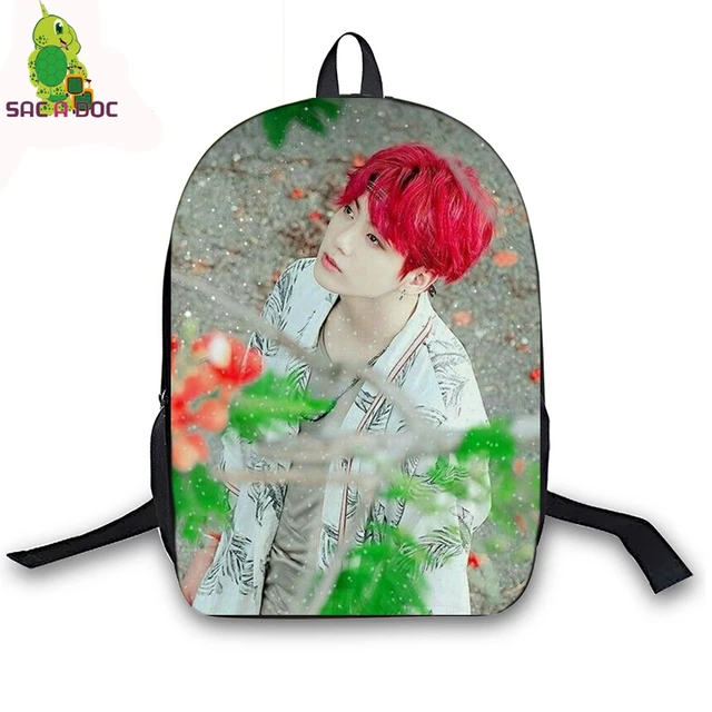 BTS Idol JUNGKOOK SUGA Backpack Children School Bags Bangtan Boys Kpop