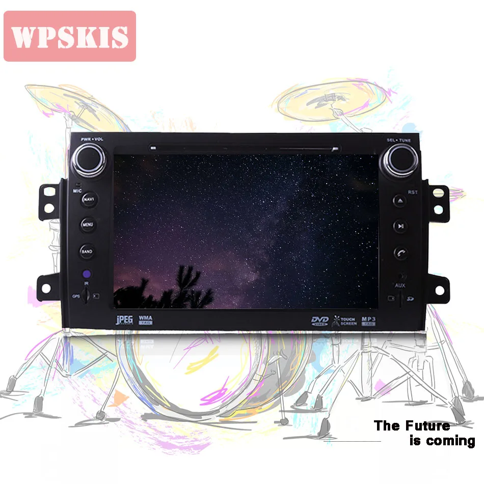 In dash 8inch autoradio car dvd video music entertainment system built-in gps nav For Suzuki SX4 2007 octa Core android 9.0 4gb