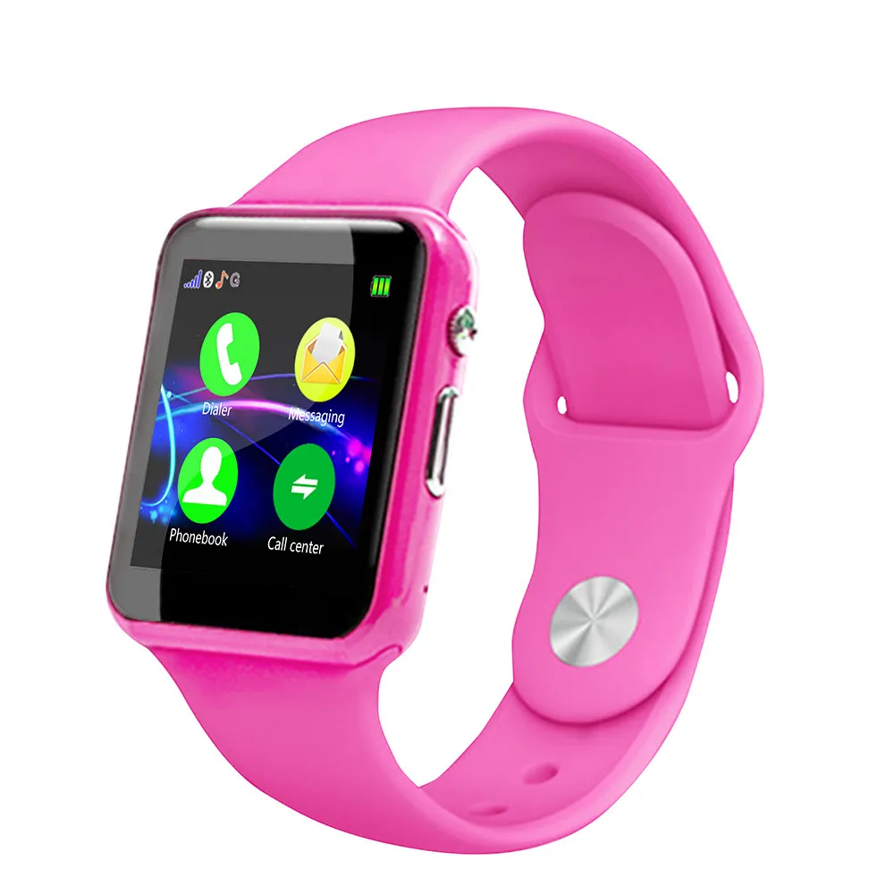 1.54 inch Children Smart Watch Camera Touch Screen SOS Call GPS Tracker Location Finder Kids Baby Smart Watch IP67#H20 - Color: Pink