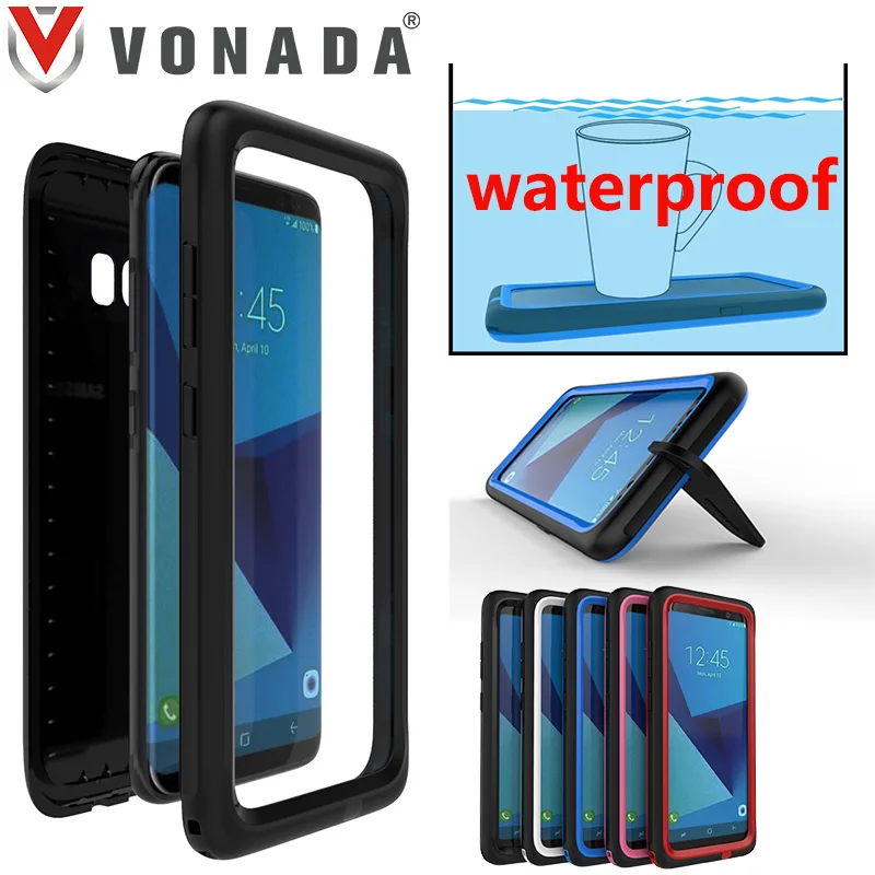 imágenes para Vonada Case para Samsung Galaxy S8 S8 Plus 360 Protector Completo A Prueba de agua A Prueba de Suciedad A Prueba de Golpes Teléfono Cubierta de La Caja Pata de Cabra Contraportada imágenes para Vonada Case para Samsung Galaxy S8 S8 Plus 360 Protector Completo A Prueba de agua A Prueba de Suciedad A Prueba de Golpes Teléfono Cubierta de La Caja Pata de Cabra Contraportada