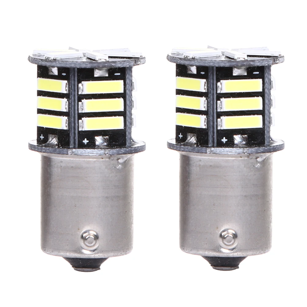 

500 Lumen 12V 2pcs White Car LED Tail Backup Reverse Super Bright Light Bulb BA15S 1156 7506