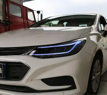 

Car Styling for Chevrolet Cruze Headlight assembly 2018 for Chevrolet Cruze LED Headlight Lens Double Beam H7 with hid kit 2pcs.