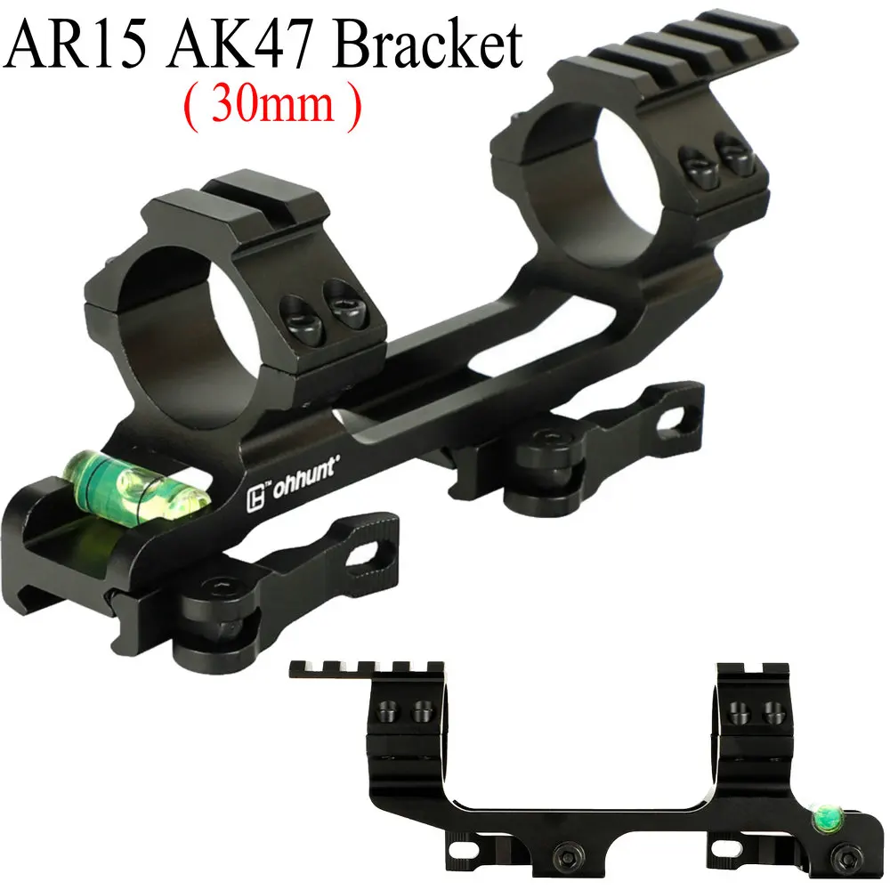 

QD 1 inch 30mm Rings Integral Hunting Scope Mount Picatinny Rail Ar15 Ak 47 Bracket for Optical Sight with Bubble Level Holder
