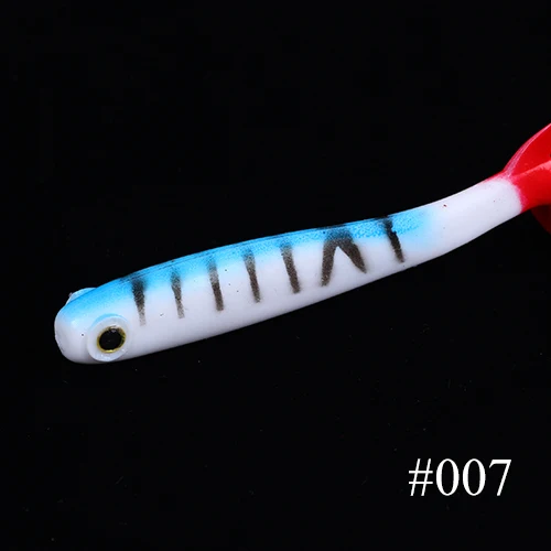 FTK 3D Shake Fish мягкий корпус 5 шт/4 шт рыболовные приманки-Воблеры легко плавать приманки мягкая силиконовая приманка искусственный Карп Мягкая приманка Т-хвост - Цвет: TX05-007-10cm