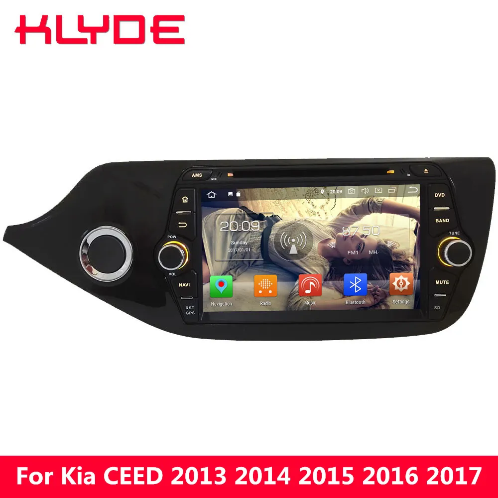 

KLYDE 8" 4G Android 8.0 Octa Core PX5 4GB RAM 32GB ROM BT Car DVD Multimedia Player For Kia Ceed 2012 2013 2014 2015 2016 2017
