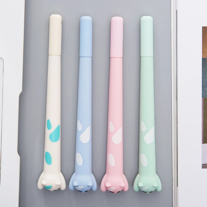 

2 pcs/lot Cute Cat Gel Pen 0.5mm black Signature Pen Escolar Papelaria School writing Supply Promotional Gift