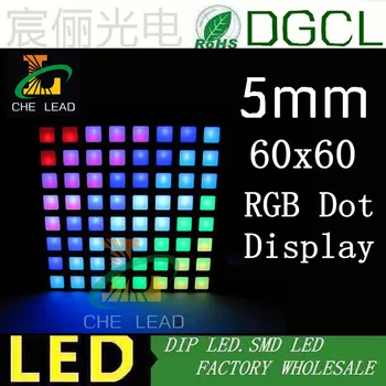 

5mm Square RGB Colorful LED Dot Matrix Display Module Common Anode 8x8 8*8 Full Colour 60x60mm for Colorduino