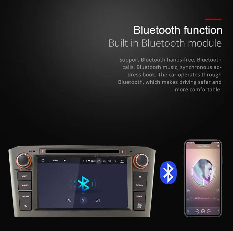 Discount TOPBSNA Android 9.0 Car DVD Multimedia player For Toyota Avensis T25 2003-2008 2 Din Car Radio GPS Navigation Video headunit RDS 6