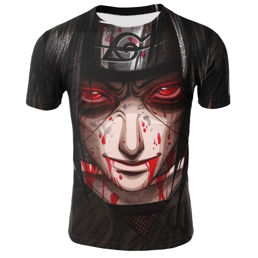 

Japan Anime t shirt homme youth Uzumaki Naruto T-shirt clothing hip hop men's Summer Street fashion casual short sleeve t shirt