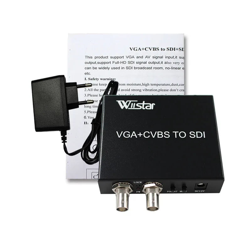 2019 новый стиль SDI конвертер адаптер VGA + CVBS в поддержка Full-HD / SD-SDI 3G-SDI 2 порта