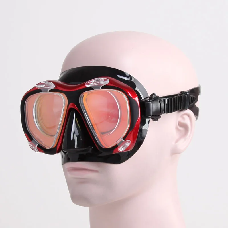 free diving optical mask with plus myopia presbyopic lens mirror +/ 150