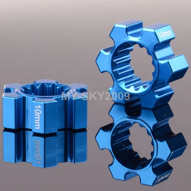 Best Price 2pcs Aluminum 10mm Thickness Wheel Hub Hex Blue 7756X For RC Model Car 1/5 Traxxas X-Maxx