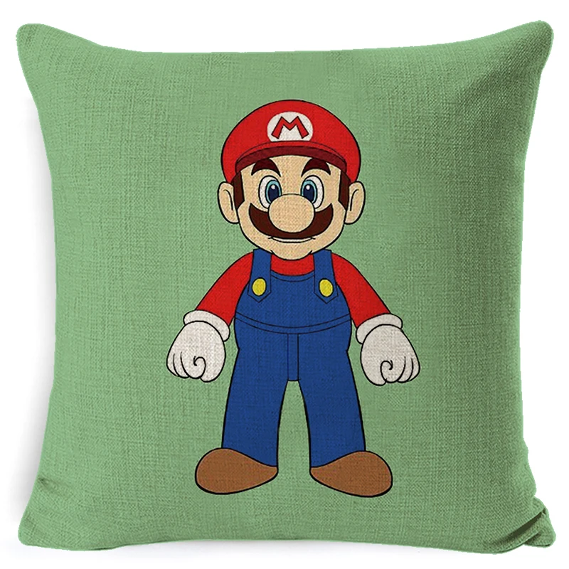 Fokusent Чехлы Super Mario подушки креативные хлопчатобумажные льняные наволочки для