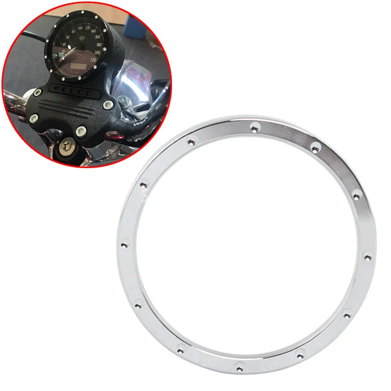 Chrome Speedometer Guage Bezel Decorative Cover Fits For Harley Sportster softail Newin Covers