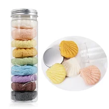 9 цветов губка для очистки лица воздушные накладки натуральный аморфофаллюс коньяк мойка Чистка Отшелушивающий губки в виде ракушки Красота аксессуары для макияжа инструмент