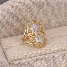 Xuping anillo de moda Multicolor chapado en oro sintética CZ estilo europeo de calidad superior marca joyería para mujeres S24-12308