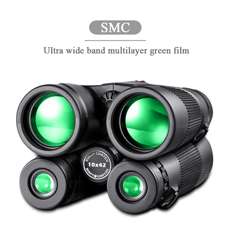 HUTACT 10x42 مناظير تلسكوب ل الكبار Binocolo الفقرة Telescopios المحمولة طلاء بالكامل BAK4 الطيور مشاهدة البصرية المشي