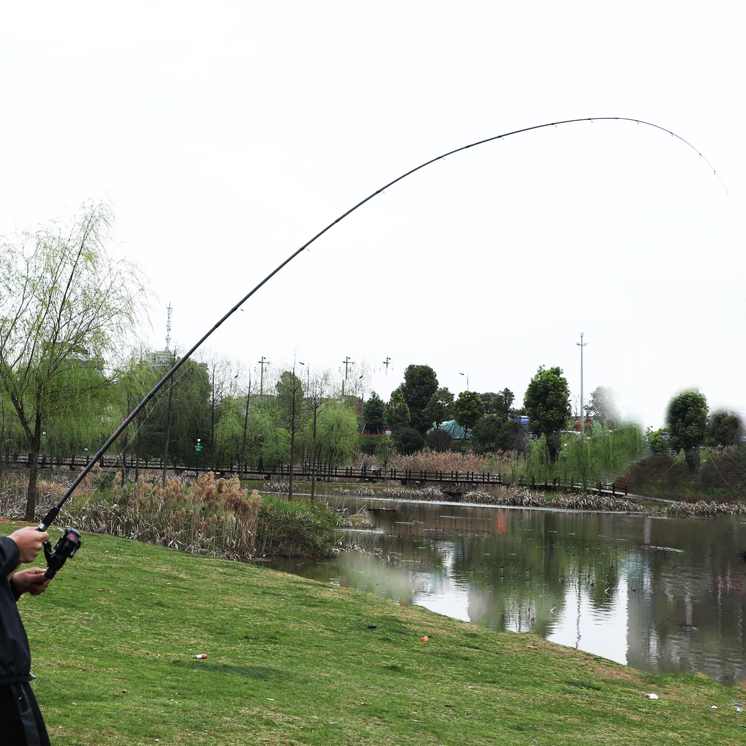 Conjuntos de varillas de carbón alto alimentador de 3,0 M de Sougayilang con carrete giratorio de 13 + 1BB combo de caña de pescar pesca - 6