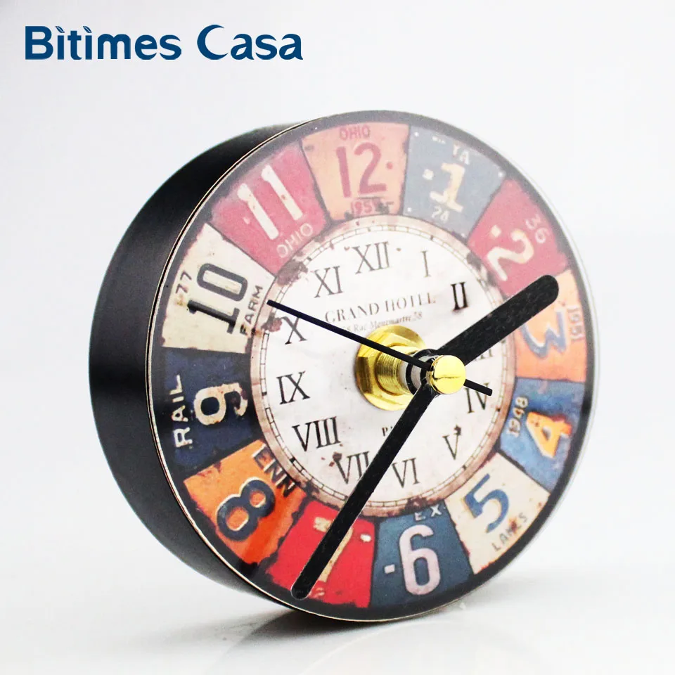 Bitimes Roman Numerals Retro Wall Clock Fridge Refrigerator Clocks Fridge