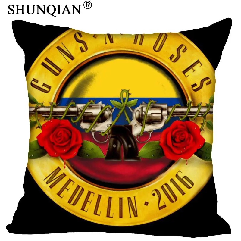 Индивидуальная квадратная наволочка Пистолеты N' Roses Мягкий 60x60 см (с двух