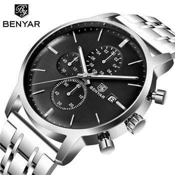 

Men's Watches 2019 New BENYAR Top Luxury Brand Casual Fashion Watch Men Waterproof Sports Chronograph Clock Relogio Masculino