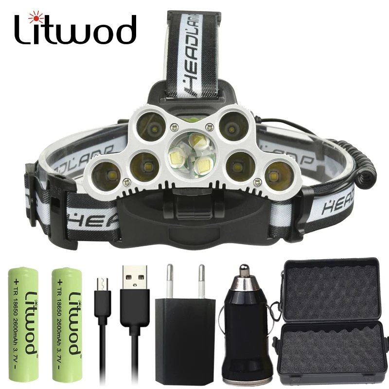 

Litwod z20 Original CREE XHP70 Powerful led Headlamp Headlight head flashlight torch lamp USB rechargeable 18650 battery