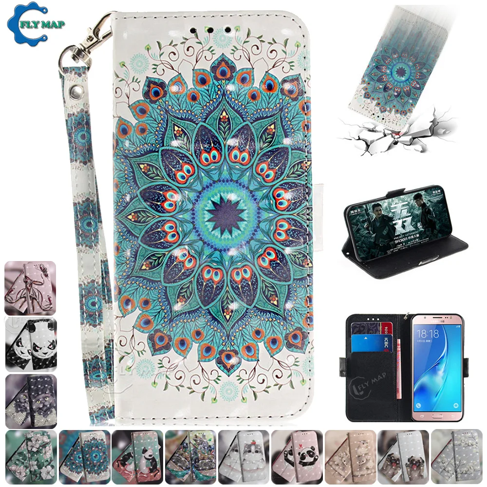 Чехол с откидной крышкой для Samsung Galaxy J5 2016 j510 J510F J510H силиконовый кожаный чехол