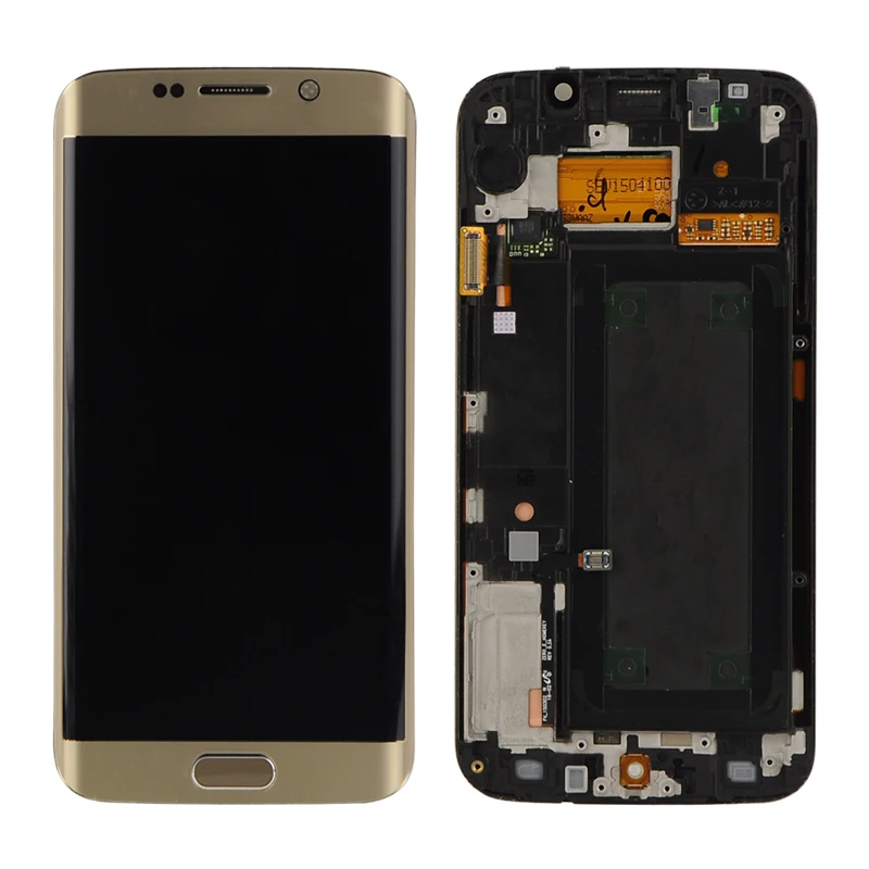 Galaxy S6 Edge LCD with Frame Gold