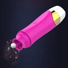 Oral Clitoris Tongue Vibrator Nipple Sucker G Spot Clitoris Stimulator Masturbator 12 Frequency Breast Enlarge Sex Toy for Women