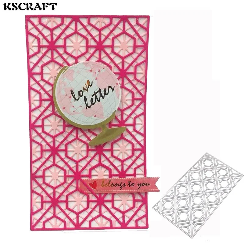 

KSCRAFT Grid Cover-Up Metal Cutting Dies Stencils for DIY Scrapbooking/photo album Decorative Embossing DIY Paper Card